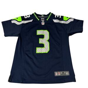 Russell Wilson #3‎ Seattle Seahawks NFL Nike Jersey Youth M 10/12 Blue Pullover